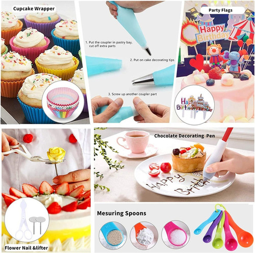 Kit Decoracion Pasteles Set De Diy Reposteria 322pzs