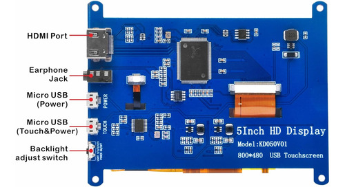 Pantalla Táctil Capacidad Sensibilidad Multitáctil Hdmi 5
