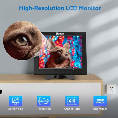 Monitores De Pantalla Lcd De Hdmi De 8 Pulgadas De 8 Mini 4:
