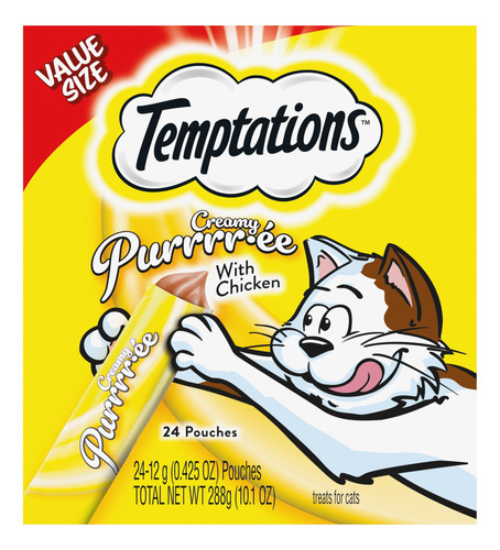 Temptations Creamy Puree - Sorpresas Para Gatos Sabor A Poll