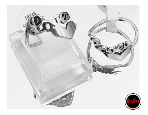3 Anillos Love Acero Quirurgico X Mayor C:6052