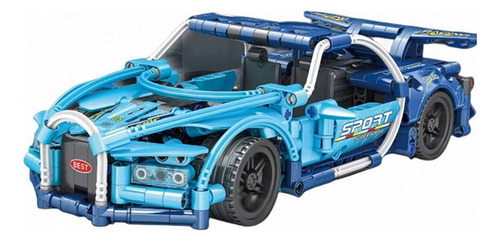 Bloques De Construcción Ferrari Bugatti Lamborghini 26 Cm Bugatti Azul