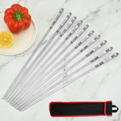 6x Kebab Vara Espetos De Churrasco Resistente Ao 10 Pcs
