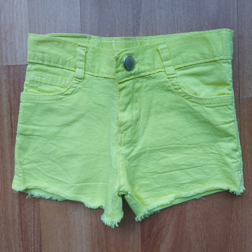 Mimo Short Jean Nena Talle 3 Amarillo Tachas 