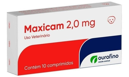 Maxicam 2mg Ouro Fino - 10 Comprimidos