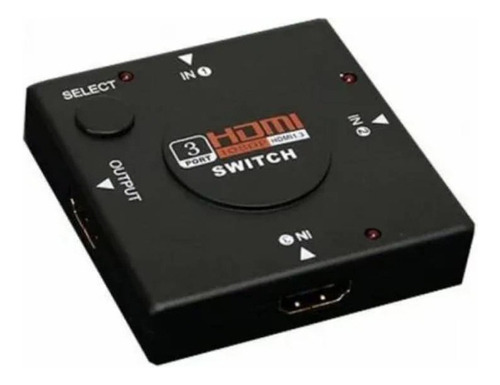 Switch Hdmi 3x1 Splitter 3 Entradas 1 Salidas Full Hd 1080p