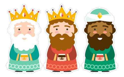 Reyes Magos, Figuras De Coroplast 3 Piezas!