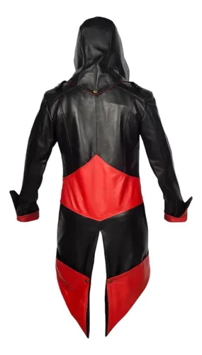 Chamarra Assassins Creed Piel Rojo Hombre Talla Chica Cuotas sin