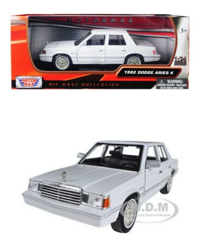 Dodge Dart K Aries 1982 Blanco Esc 1:24 Motor Max Color Blanco