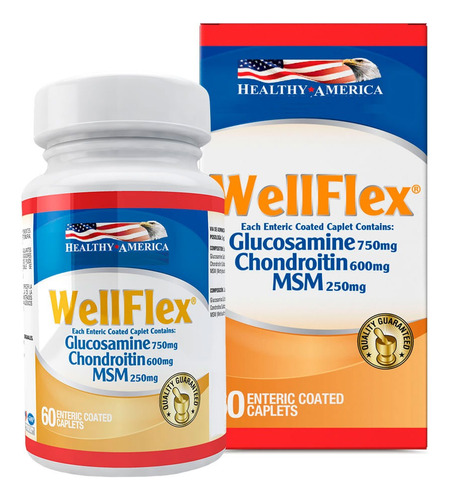 Wellflex Glucosamina 750 Mg Condroitina 600 Mg Msm 60 Caps