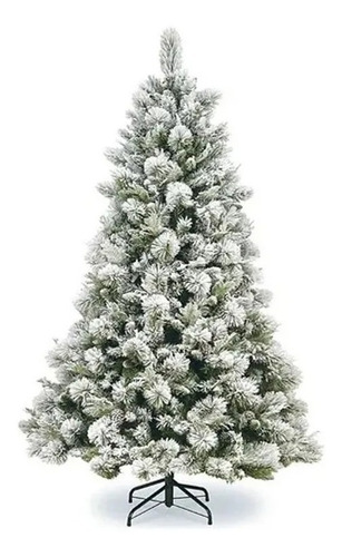 Árvore Natal Luxo Pinheiro Neve Pinha 1.20m 214 Galhos Aw212 Cor Branco nevada