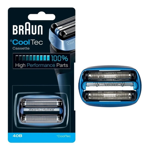 Repuesto Afeitadora Braun 40b Cassette Para Ct4s Cooltec Color Negro