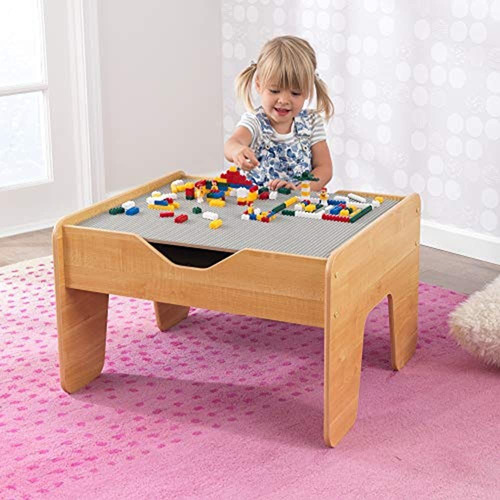 Kidkraft 2-en-1 Tabla De Actividades Con Tablero, Gris / Nat