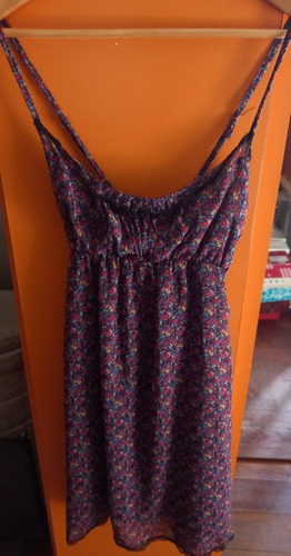 Vestido City Floreado T Xl Corte Princesa Con Frunce. Miralo