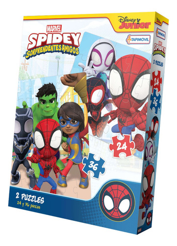 Puzzle Spidey Y Sus Amigos X2 De 24 Y 36 Piezas Shp Tunishop