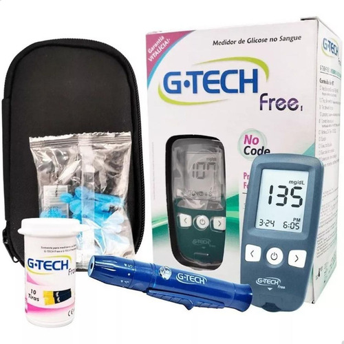 Glicose Kit Medidor G-tech Com Tiras E Lancetas Essenciais