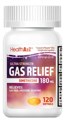 Healtha2z Simeticona Alivio De Gas De 180 Mg