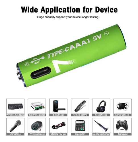 Pilas Recargables Aaa Usb Carga De 1.5v Baterias Recargables