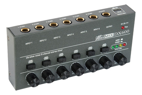 D Mixer De Áudio Para Profissionais E Iniciantes 6 Estéreo