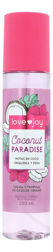 Body Mist Fragancia Coconut Paradise Love Joy By Bioscents 