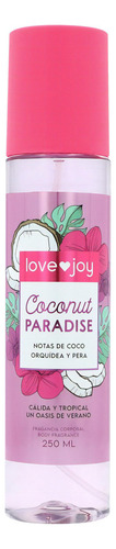 Body Mist Fragancia Coconut Paradise Love Joy By Bioscents