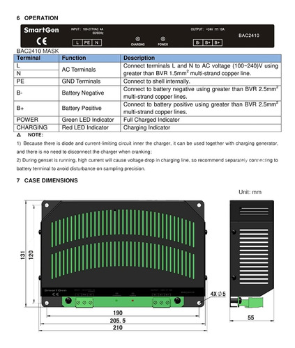 Cargador De Baterías Smartgen 24vdc 10 Amperios Original