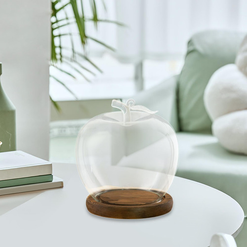 Tarro Con Forma De Cúpula De Vidrio Transparente Con Base De