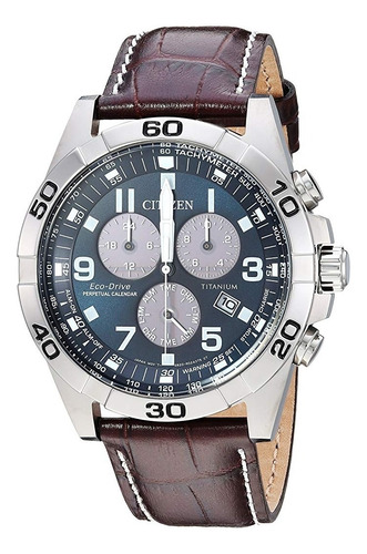 Citizen Titanium Eco Drive Cuero Marrón Modelo Bl5551-06l