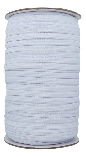 Elastico Crochet Blanco 7mm Rollo 200m Resorte Ropa Textil