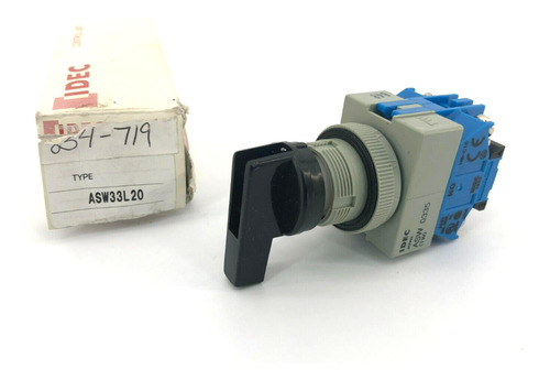 New Idec Asw33l20 Rotary Switch 3 Position, 2 Pole Vvf
