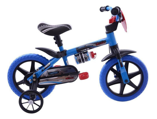 Bicicleta Infantil Aro 12 Com Rodinhas Menino Veloz Nathor