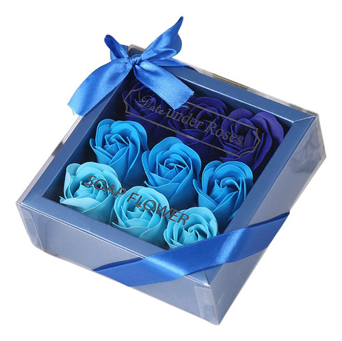 Jabón Perfumado Con Caja De Regalo Regalo Degradado Azul