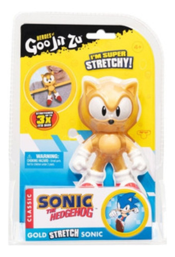 Goo Jit Zu Figura Sonic Gold Flexible Stretchy 42644