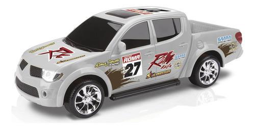 Brinquedo Carrinho Pick-up Rx - Rally L200 Roma Brinquedos Cor Branco