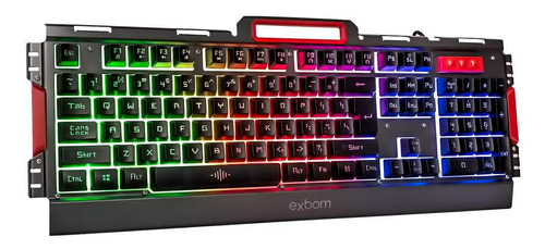 Kit Gamer Teclado E Mouse Exbom Bk-g3000 Led Metal