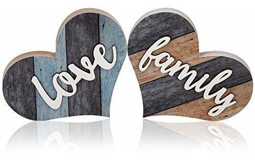 Letreros Decorativos 2 Piezas De Letrero De Madera Rústico