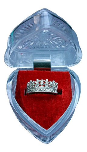 Anillo Corona Reina Princesa Novia Tiara Xv Años Plata Ley