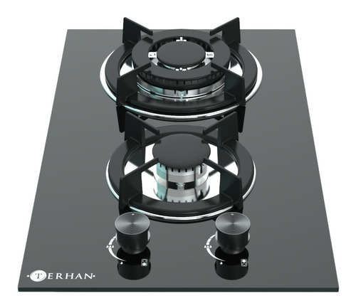 Anafe Terhan A Gas 2 Hornallas Triple Llama Perillas Inox 