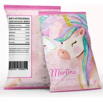 Comprar 35 Bolsitas Golosineras Personalizadas Cumpleaños Unicornio