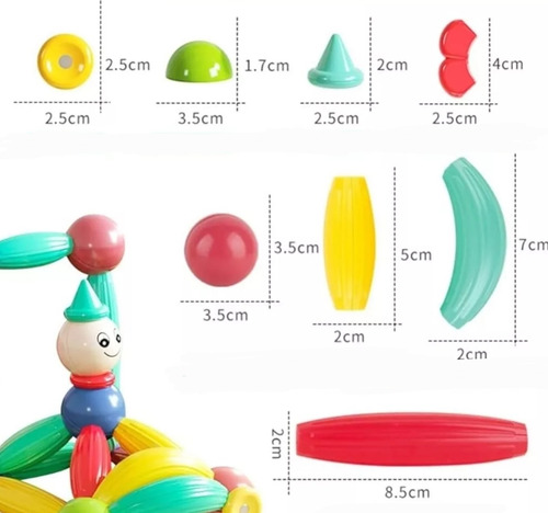 Kit Juego Imánes De Barras Y Bolitas De Construccion 26pcs