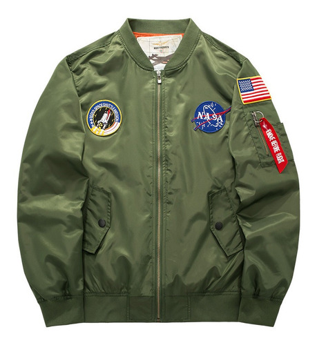 Chaqueta Piloto Bomber Bordada Air Force One Jack Para Hombr