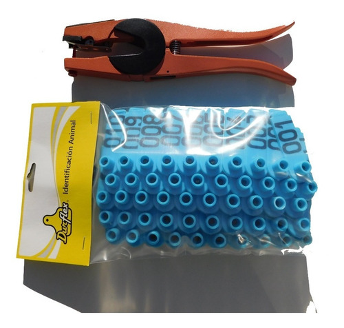 Pinza Para Caravanas + 50 Caravanas Durflex Chicas Numeradas