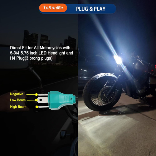Faro Led Toknome De 5-3/4 De 5,75 Pulgadas Compatible Con...