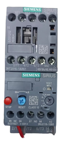 Arrancador Siemens 3 - 4hp Trifasico 440v, 4.5 - 6.3 A