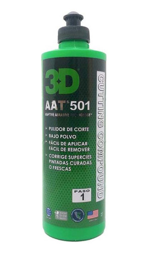 3d Aat Rubbing Compound Pasta De Pulir Corte Premium 500ml