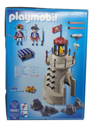 Imagem 6 de 6 de Playmobil Pirates 6680 Soldados Na Torre Do Farol Iluminado