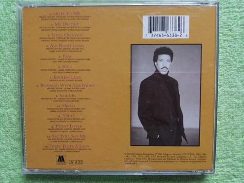 Eam Cd Lionel Richie Back To Front 14 Greatest Hits Motown