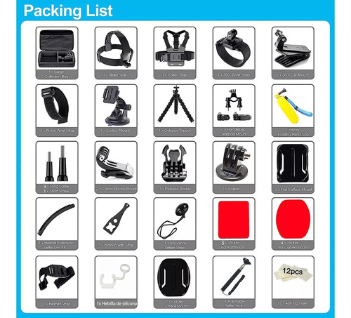 Kit De 59 Accesorios Gopro Hero 2 3 4 5 6 7 8 9 10 11