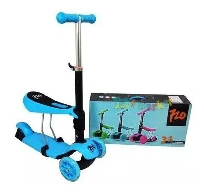 Monopatin Andador Infantil 3 En 1 Con Sillita Hasta 50 Kg