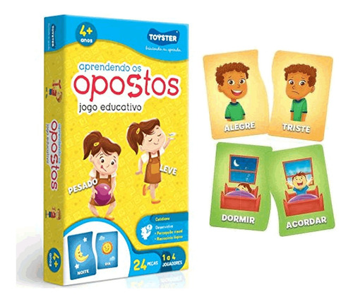 Jogo Educativo Aprendendo Os Opostos 24 Peças Toyster